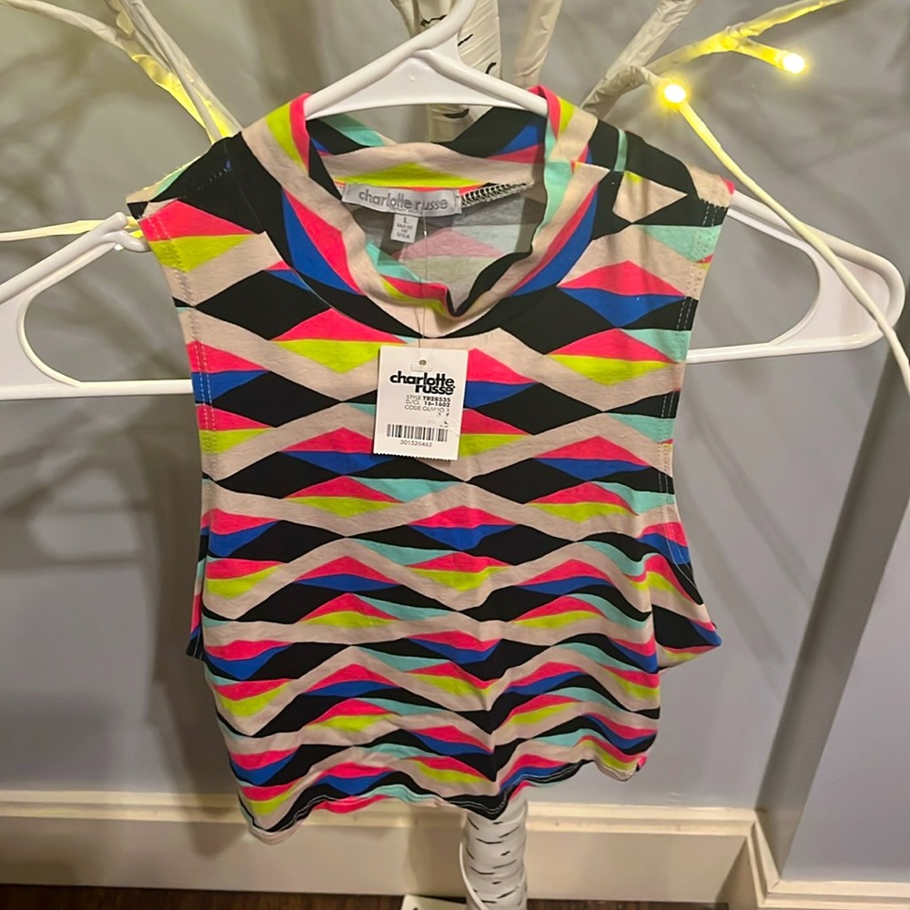 NWT Charlotte Russe multi color tank crop top